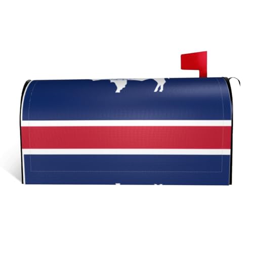 Magnetische Briefkastenabdeckung mit Wyoming-Staatsflagge, personalisierbar, reflektierend, 53,3 x 45,7 cm, Briefkastenabdeckung für Outdoor-Gartendekoration von JaoXer
