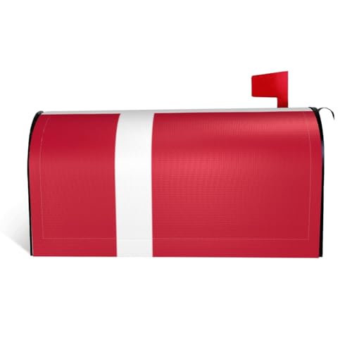 Magnetische Briefkastenabdeckung mit dänischer Flagge, personalisierbar, reflektierend, 53,3 x 45,7 cm, Briefkastenabdeckung für Outdoor-Gartendekoration von JaoXer