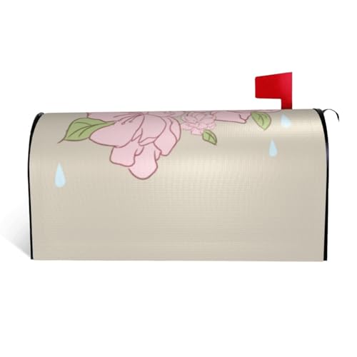Magnetische Briefkastenabdeckung mit geteiltem Pfirsichblüten-Druck, personalisierbar, reflektierend, 53,3 x 45,7 cm, Briefkastenabdeckung für Outdoor-Gartendekoration von JaoXer