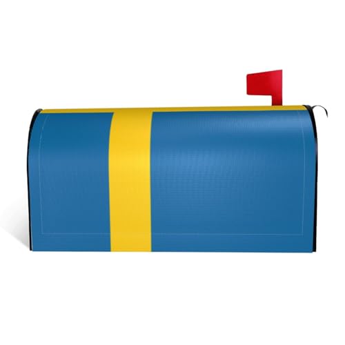 Magnetische Briefkastenabdeckung mit schwedischer Flagge, personalisierbar, reflektierend, 53,3 x 45,7 cm, Briefkastenabdeckung für Outdoor-Gartendekoration von JaoXer