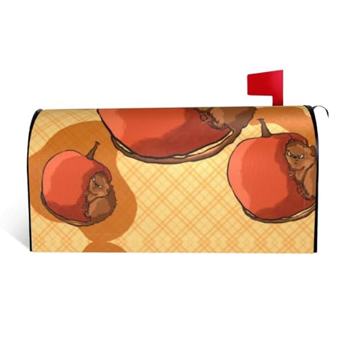 Magnetische Briefkastenabdeckung mit süßem kleinen Hamsterdruck, personalisierbar, reflektierend, 64,8 x 53,3 cm, Briefkastenabdeckung für Outdoor-Gartendekoration von JaoXer