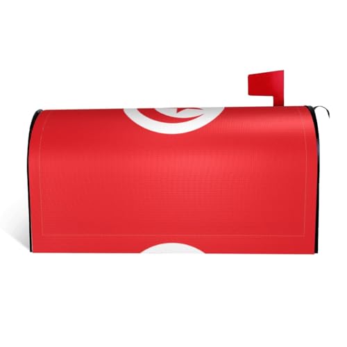Magnetische Briefkastenabdeckung mit tunesischer Flagge, personalisierbar, reflektierend, 53,3 x 45,7 cm, Briefkastenabdeckung für Outdoor-Gartendekoration von JaoXer