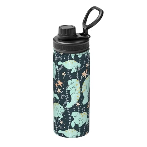 Manatee Animals Calf 510.3 g Sport Isolierter Wasserkocher – doppelwandige Thermoskanne für heiße und kalte Getränke – perfekt für Reisen, Camping Manatee Animals Calf 510.3 g Sport Isolierter Wasserkocher – doppelwandige Thermoskanne für heiße und kalte Getränke – perfekt für Reisen, Camping von JaoXer