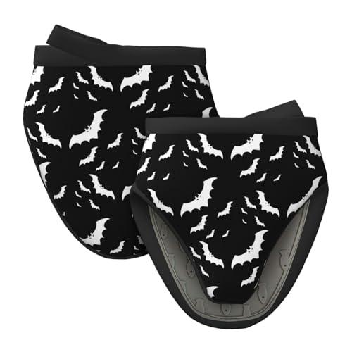 Mini-Silikon-Ofenhandschuhe, Topflappen-Set – Halloween-Aufdruck mit fliegenden Fledermäusen, hitzebeständig, ideal zum Backen, Kochen und Campen, 2 Stück Mini-Silikon-Ofenhandschuhe, Topflappen-Set – Halloween-Aufdruck mit fliegenden Fledermäusen, hitzebeständig, ideal zum Backen, Kochen und Campen, 2 Stück von JaoXer