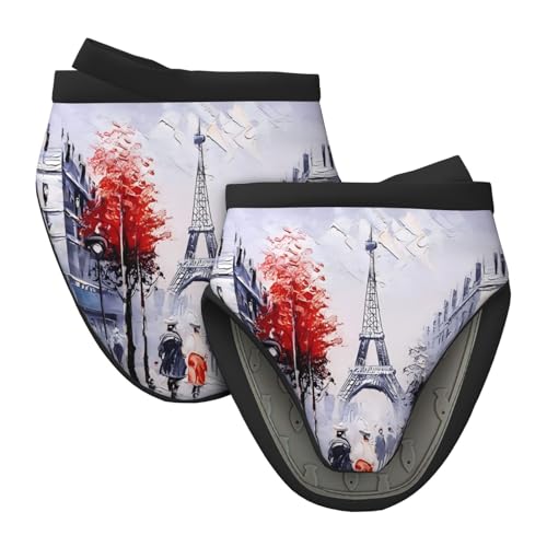 Mini-Silikon-Ofenhandschuhe, Topflappen-Set – Pariser Stadtbaum, Eiffelturm, Kunstdruck, hitzebeständig, ideal zum Backen, Kochen und Camping, 2 Stück Mini-Silikon-Ofenhandschuhe, Topflappen-Set – Pariser Stadtbaum, Eiffelturm, Kunstdruck, hitzebeständig, ideal zum Backen, Kochen und Camping, 2 Stück von JaoXer