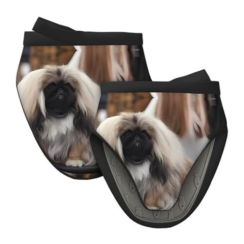 Mini-Silikon-Ofenhandschuhe, Topflappen-Set – Pekinese-Hunde-Druck, hitzebeständig, ideal zum Backen, Kochen und Campen, 2 Stück Mini-Silikon-Ofenhandschuhe, Topflappen-Set – Pekinese-Hunde-Druck, hitzebeständig, ideal zum Backen, Kochen und Campen, 2 Stück von JaoXer