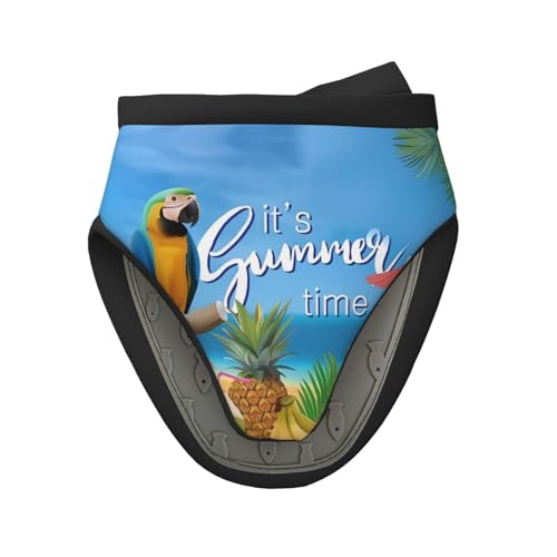 Mini-Silikon-Ofenhandschuhe, Topflappen-Set – Sommer-Papagei, Ananas-Vogel-Druck, hitzebeständig, ideal zum Backen, Kochen und Campen, 1 Stück von JaoXer