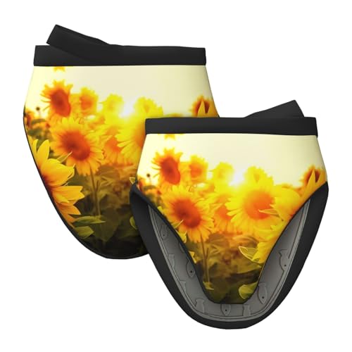 Mini-Silikon-Ofenhandschuhe, Topflappen-Set – Sonnenblumen-Druck, hitzebeständig, ideal zum Backen, Kochen und Campen, 2 Stück Mini-Silikon-Ofenhandschuhe, Topflappen-Set – Sonnenblumen-Druck, hitzebeständig, ideal zum Backen, Kochen und Campen, 2 Stück von JaoXer
