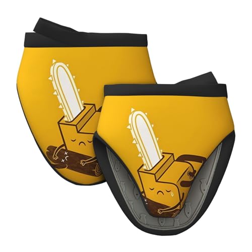 Mini-Silikon-Ofenhandschuhe, Topflappen-Set – niedlicher Kettensägen-Druck, hitzebeständig, ideal zum Backen, Kochen und Campen, 2 Stück Mini-Silikon-Ofenhandschuhe, Topflappen-Set – niedlicher Kettensägen-Druck, hitzebeständig, ideal zum Backen, Kochen und Campen, 2 Stück von JaoXer