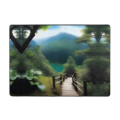 Modern a Nature Adventure Teppich, bedruckt, 203,2 x 147,3 cm, weicher Teppich für Wohnzimmer, Büro, Couchtisch, Balkon, verschleißfest Modern a Nature Adventure Teppich, bedruckt, 203,2 x 147,3 cm, weicher Teppich für Wohnzimmer, Büro, Couchtisch, Balkon, verschleißfest von JaoXer