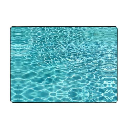 Moderner Teppich für Schwimmbad, Wasserdruck, 203,2 x 147,3 cm, weicher Teppich für Wohnzimmer, Büro, Couchtisch, Balkon, verschleißfest Moderner Teppich für Schwimmbad, Wasserdruck, 203,2 x 147,3 cm, weicher Teppich für Wohnzimmer, Büro, Couchtisch, Balkon, verschleißfest von JaoXer