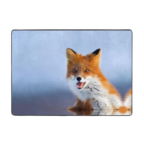 Moderner kleiner Fuchs-Teppich, 203,2 x 147,3 cm, weicher Teppich für Wohnzimmer, Büro, Couchtisch, Balkon, verschleißfest Moderner kleiner Fuchs-Teppich, 203,2 x 147,3 cm, weicher Teppich für Wohnzimmer, Büro, Couchtisch, Balkon, verschleißfest von JaoXer