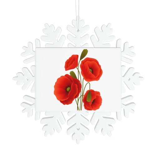 Mohnblumen Schneeflocke Dekorationen - Winter Weihnachten hängen für Weihnachtsbaum, Urlaub Hochzeit Party Schilder, Tischdekoration Mohnblumen Schneeflocke Dekorationen - Winter Weihnachten hängen für Weihnachtsbaum, Urlaub Hochzeit Party Schilder, Tischdekoration von JaoXer