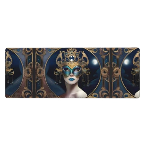 MoonlitMasquerade Mauspad, groß, bedruckt, 30 x 80 cm, Gaming-Schreibtischunterlage, erweiterter Schutz für Heimbüro, Computer MoonlitMasquerade Mauspad, groß, bedruckt, 30 x 80 cm, Gaming-Schreibtischunterlage, erweiterter Schutz für Heimbüro, Computer von JaoXer
