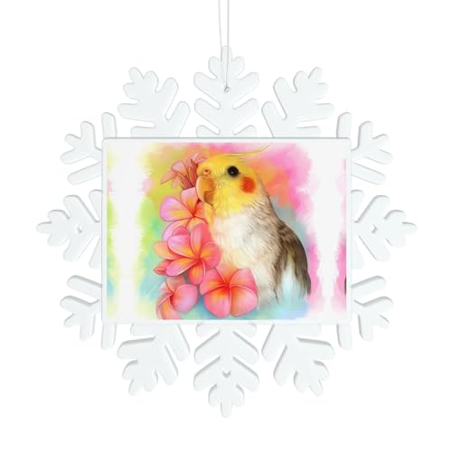 Niedliche Nymphensittich-Schneeflocken-Dekorationen – Winter Weihnachten hängen für Weihnachtsbaum, Urlaub Hochzeit Party Schilder, Tischdekoration Niedliche Nymphensittich-Schneeflocken-Dekorationen – Winter Weihnachten hängen für Weihnachtsbaum, Urlaub Hochzeit Party Schilder, Tischdekoration von JaoXer