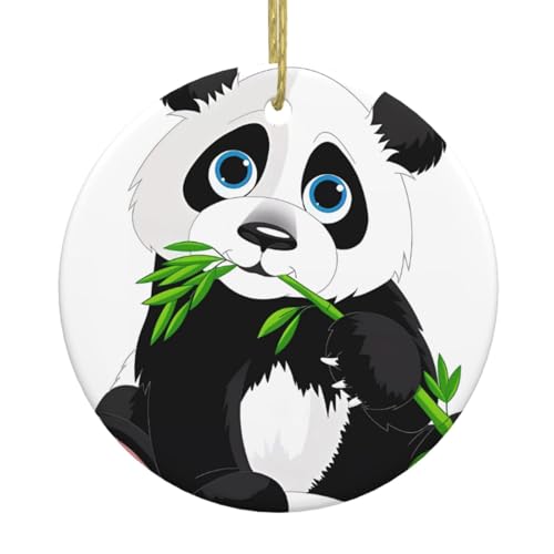 Niedlicher Panda-Keramik-Weihnachtsbaumschmuck – festliche, runde hängende Dekoration für Weihnachten, Feiertage, Hochzeiten und mehr Niedlicher Panda-Keramik-Weihnachtsbaumschmuck – festliche, runde hängende Dekoration für Weihnachten, Feiertage, Hochzeiten und mehr von JaoXer