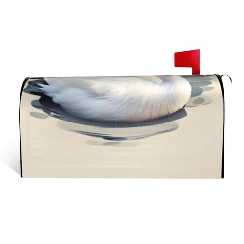 Niedlicher kleiner Schwan-Druck, magnetische Briefkasten-Abdeckung, personalisierbar, reflektierend, 64,8 x 53,3 cm, Briefkasten-Abdeckung für Outdoor-Gartendekoration von JaoXer