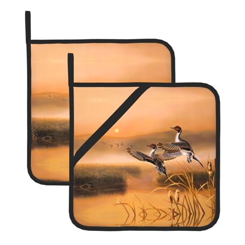Ölgemälde-Topfhalter-Sets für Küche und Grill, hitzebeständige Hotpads und Topflappen, perfekt zum Backen, Grillen Ölgemälde-Topfhalter-Sets für Küche und Grill, hitzebeständige Hotpads und Topflappen, perfekt zum Backen, Grillen von JaoXer