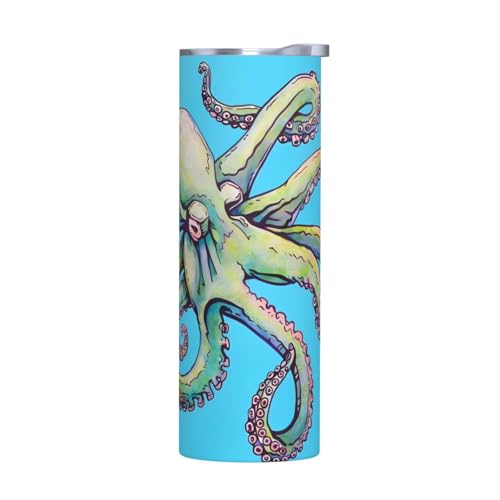 Ohne Zubehör Edelstahlbecher mit Deckel, 590 ml, Oktopus-Design, isolierte Wasserflasche, perfekt für Sport, Büro und Zuhause Ohne Zubehör Edelstahlbecher mit Deckel, 590 ml, Oktopus-Design, isolierte Wasserflasche, perfekt für Sport, Büro und Zuhause von JaoXer