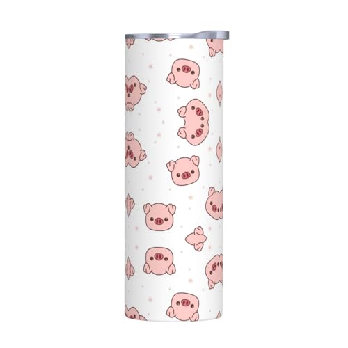 Ohne Zubehör Edelstahlbecher mit Deckel, 590 ml, Schweine-Druck, isolierte Wasserflasche, perfekt für Sport, Büro und Zuhause Ohne Zubehör Edelstahlbecher mit Deckel, 590 ml, Schweine-Druck, isolierte Wasserflasche, perfekt für Sport, Büro und Zuhause von JaoXer