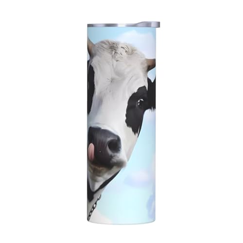 Ohne Zubehör Edelstahlbecher mit Deckel, 590 ml, süßes Kuhmuster, isolierte Wasserflasche, perfekt für Sport, Büro und Zuhause Ohne Zubehör Edelstahlbecher mit Deckel, 590 ml, süßes Kuhmuster, isolierte Wasserflasche, perfekt für Sport, Büro und Zuhause von JaoXer