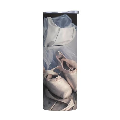 Ohne Zubehör Edelstahlbecher mit Deckel – 590 ml Ballettschuh-Druck, isolierte Wasserflasche, perfekt für Sport, Büro und Zuhause Ohne Zubehör Edelstahlbecher mit Deckel – 590 ml Ballettschuh-Druck, isolierte Wasserflasche, perfekt für Sport, Büro und Zuhause von JaoXer