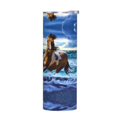 Ohne Zubehör Edelstahlbecher mit Deckel – 590 ml isolierte Wasserflasche mit Laufpferd-Druck, perfekt für Sport, Büro und Zuhause Ohne Zubehör Edelstahlbecher mit Deckel – 590 ml isolierte Wasserflasche mit Laufpferd-Druck, perfekt für Sport, Büro und Zuhause von JaoXer