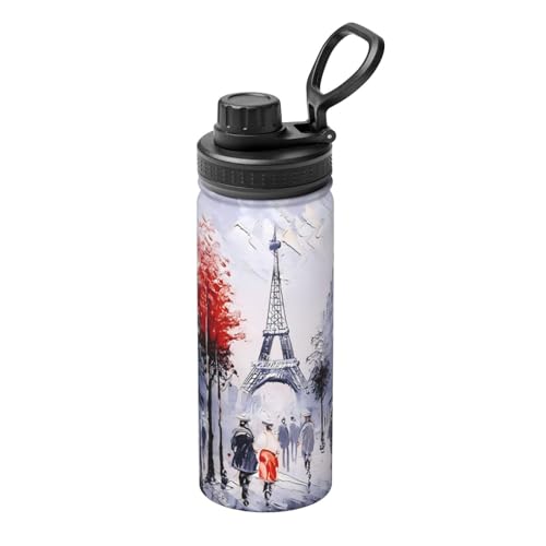 Paris City Tree Eiffelturm Art 530 ml Sport Isolierter Wasserkocher – doppelwandige Thermoskanne für heiße und kalte Getränke – perfekt für Reisen, Camping Paris City Tree Eiffelturm Art 530 ml Sport Isolierter Wasserkocher – doppelwandige Thermoskanne für heiße und kalte Getränke – perfekt für Reisen, Camping von JaoXer
