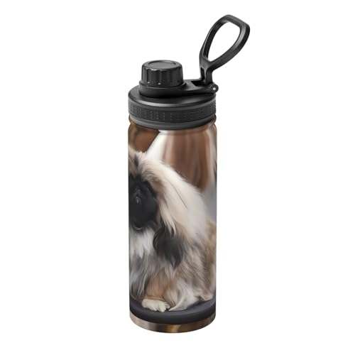 Pekinese Dog Isolierter Wasserkocher für Sport, doppelwandige Thermoskanne für heiße und kalte Getränke, 530 ml, perfekt für Reisen, Camping Pekinese Dog Isolierter Wasserkocher für Sport, doppelwandige Thermoskanne für heiße und kalte Getränke, 530 ml, perfekt für Reisen, Camping von JaoXer
