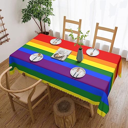 Quadratische Regenbogen-Tischdecke mit Spitze, klassische Schneiderei für Esstische, Couchtische und Feiertagsfeiern Quadratische Regenbogen-Tischdecke mit Spitze, klassische Schneiderei für Esstische, Couchtische und Feiertagsfeiern von JaoXer