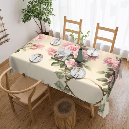 Quadratische Spitzen-Tischdecke im Vintage-Stil mit Rosenmuster, klassische Schneiderei für Esstische, Couchtische und Feiertagsfeiern Quadratische Spitzen-Tischdecke im Vintage-Stil mit Rosenmuster, klassische Schneiderei für Esstische, Couchtische und Feiertagsfeiern von JaoXer