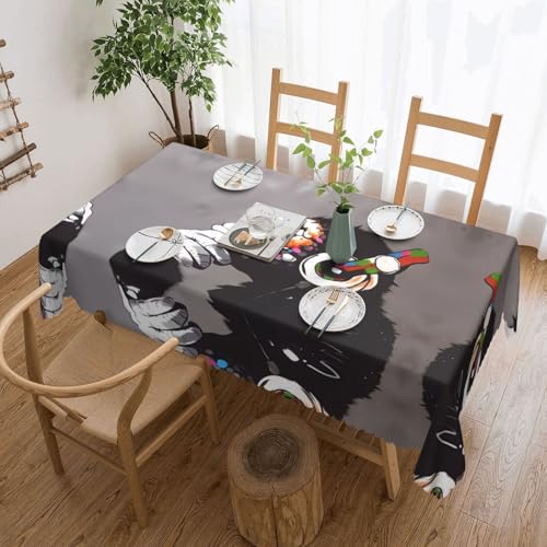 Quadratische Spitzentischdecke mit Affenmusik – klassische Schneiderei für Esstische, Couchtische und Urlaubspartys von JaoXer