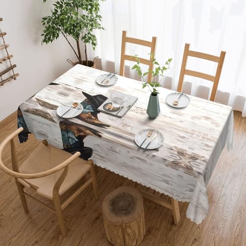 Quadratische Spitzentischdecke mit Cowboyhut und Stiefeln – klassische Schneiderei für Esstische, Couchtische und Urlaubspartys Quadratische Spitzentischdecke mit Cowboyhut und Stiefeln – klassische Schneiderei für Esstische, Couchtische und Urlaubspartys von JaoXer