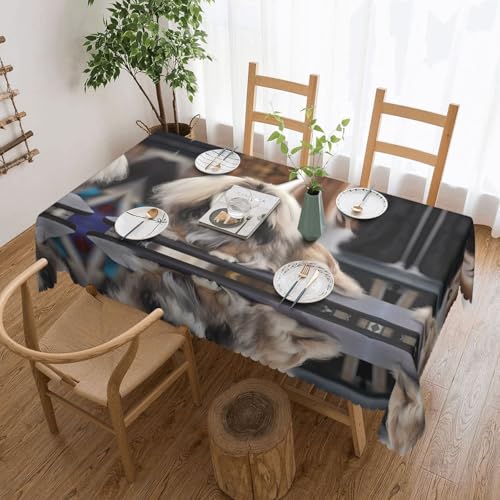 Quadratische Spitzentischdecke mit Pekinese-Hund, klassische Schneiderei für Esstische, Couchtische und Feiertagsfeiern Quadratische Spitzentischdecke mit Pekinese-Hund, klassische Schneiderei für Esstische, Couchtische und Feiertagsfeiern von JaoXer
