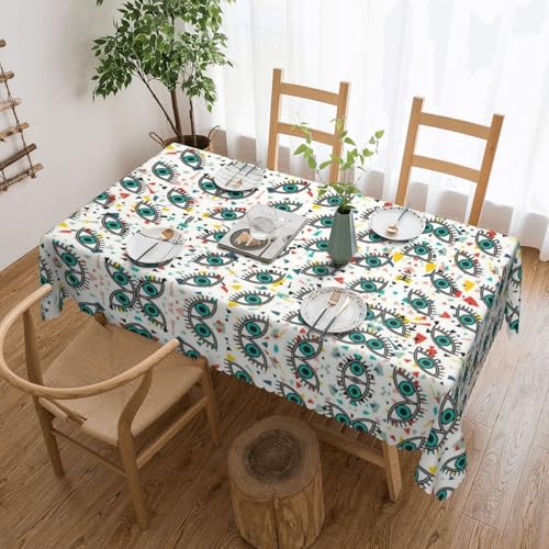 Quadratische Tischdecke mit Augen – klassische Schneiderei für Esstische, Couchtische und Feiertagsfeiern von JaoXer