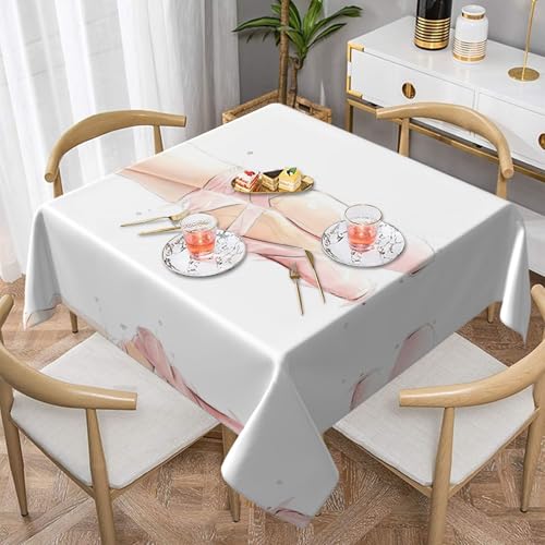 Quadratische Tischdecke mit Ballettschuhen, perfekt für drinnen und draußen, Esstisch, Couchtisch und Bürokonferenzen von JaoXer