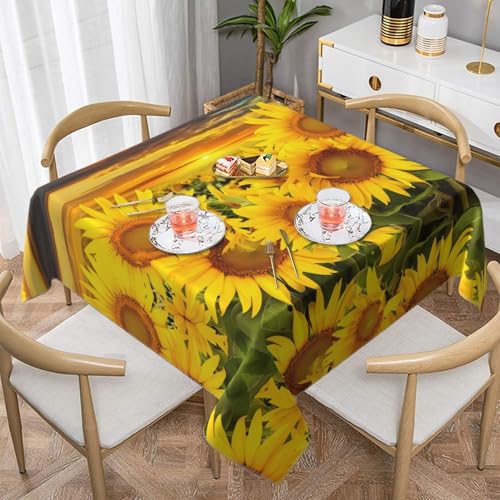Quadratische Tischdecke mit Sonnenblumenmuster, perfekt für drinnen und draußen, Esstisch, Couchtisch und Bürokonferenzen Quadratische Tischdecke mit Sonnenblumenmuster, perfekt für drinnen und draußen, Esstisch, Couchtisch und Bürokonferenzen von JaoXer