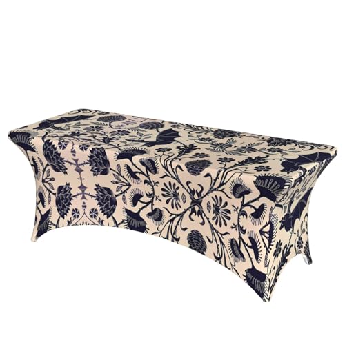 Rechteckige Tischdecke mit Fledermausmuster, abwischbar, dehnbar, langlebig, für den Innen- und Außenbereich Rechteckige Tischdecke mit Fledermausmuster, abwischbar, dehnbar, langlebig, für den Innen- und Außenbereich von JaoXer