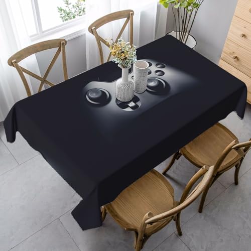 Rechteckige Tischdecke mit Gaming-Controller-Muster, waschbar, klassische Küchendekoration für Esstisch, Tischplatte, Party-Tischdecken von JaoXer
