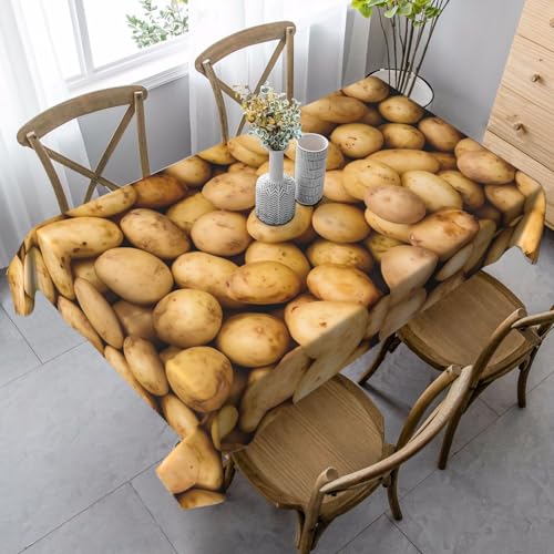 Rechteckige Tischdecke mit Gartenkartoffel-Druck, waschbar, klassische Küchendekoration für Esstisch, Tischplatte, Party-Tischdecken Rechteckige Tischdecke mit Gartenkartoffel-Druck, waschbar, klassische Küchendekoration für Esstisch, Tischplatte, Party-Tischdecken von JaoXer