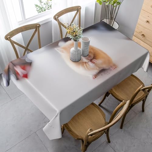Rechteckige Tischdecke mit Hamstermotiv, waschbar, klassische Küchendekoration für Esstisch, Tischplatte, Party-Tischdecken Rechteckige Tischdecke mit Hamstermotiv, waschbar, klassische Küchendekoration für Esstisch, Tischplatte, Party-Tischdecken von JaoXer