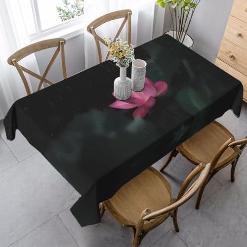 Rechteckige Tischdecke mit Lotusblumen-Druck, waschbar, klassische Küchendekoration für Esstisch, Tischplatte, Party-Tischdecken Rechteckige Tischdecke mit Lotusblumen-Druck, waschbar, klassische Küchendekoration für Esstisch, Tischplatte, Party-Tischdecken von JaoXer