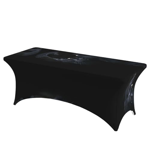 Rechteckige Tischdecke mit Panther mit blauen Augen, abwischbar, dehnbar, langlebig, für den Innen- und Außenbereich Rechteckige Tischdecke mit Panther mit blauen Augen, abwischbar, dehnbar, langlebig, für den Innen- und Außenbereich von JaoXer
