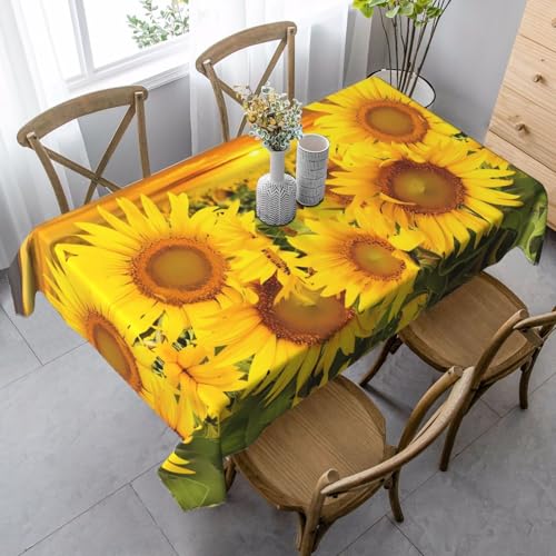Rechteckige Tischdecke mit Sonnenblumenmuster, waschbar, klassische Küchendekoration für Esstisch, Tischplatte, Party-Tischdecken Rechteckige Tischdecke mit Sonnenblumenmuster, waschbar, klassische Küchendekoration für Esstisch, Tischplatte, Party-Tischdecken von JaoXer