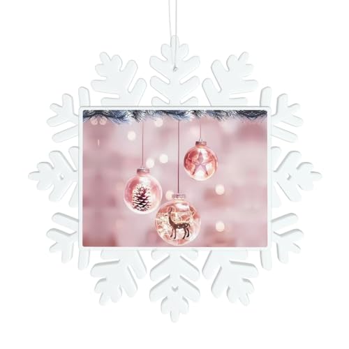 Rosa Weihnachtskugel Schneeflocke Dekorationen - Winter Weihnachten hängen für Weihnachtsbaum, Urlaub Hochzeit Party Schilder, Tischdekoration Rosa Weihnachtskugel Schneeflocke Dekorationen - Winter Weihnachten hängen für Weihnachtsbaum, Urlaub Hochzeit Party Schilder, Tischdekoration von JaoXer