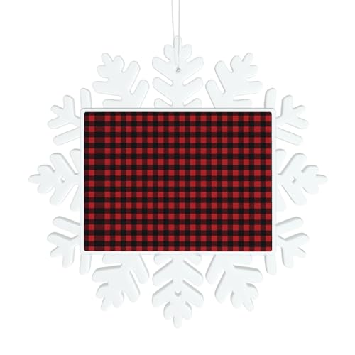 Rot Schwarz Büffel Karo Plaid Muster Schneeflocke Dekorationen - Winter Weihnachten Hängend für Weihnachtsbaum, Urlaub Hochzeit Party Schilder, Tischdekoration Rot Schwarz Büffel Karo Plaid Muster Schneeflocke Dekorationen - Winter Weihnachten Hängend für Weihnachtsbaum, Urlaub Hochzeit Party Schilder, Tischdekoration von JaoXer