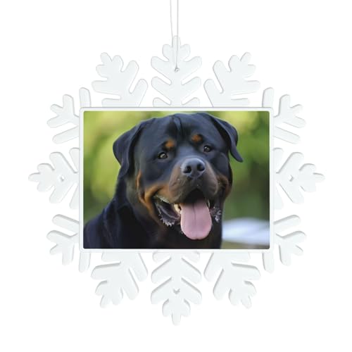 Rottweiler Tapete Schneeflocke Dekorationen - Winter Weihnachten Hängen für Weihnachtsbaum, Urlaub Hochzeit Party Schilder, Tischdekoration Rottweiler Tapete Schneeflocke Dekorationen - Winter Weihnachten Hängen für Weihnachtsbaum, Urlaub Hochzeit Party Schilder, Tischdekoration von JaoXer