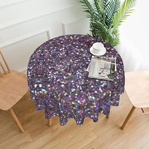 Runde Tischdecke mit Paillettenmuster, Esstischabdeckung für Esszimmer, Bürotreffen und Feiertage, 152,4 cm Couchtischdecke Runde Tischdecke mit Paillettenmuster, Esstischabdeckung für Esszimmer, Bürotreffen und Feiertage, 152,4 cm Couchtischdecke von JaoXer