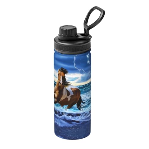 Running Horse Isolierter Wasserkocher, 530 ml, doppelwandige Thermoskanne für heiße und kalte Getränke, perfekt für Reisen, Camping Running Horse Isolierter Wasserkocher, 530 ml, doppelwandige Thermoskanne für heiße und kalte Getränke, perfekt für Reisen, Camping von JaoXer