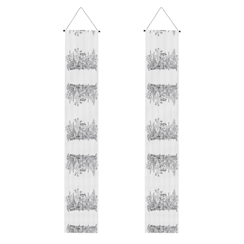 Schwarz-Weiß-Blumen-Druck Abschlussbanner für Veranda – vielseitige, langlebige Party-Dekorationen, perfekt für Haustür, Terrasse und Wand Schwarz-Weiß-Blumen-Druck Abschlussbanner für Veranda – vielseitige, langlebige Party-Dekorationen, perfekt für Haustür, Terrasse und Wand von JaoXer